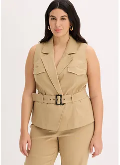 Gilet met riem, bonprix