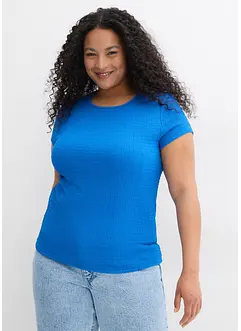 T-shirt van gestructureerde crêpe, bonprix