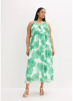 Chiffon jurk met bandjes en decoratieve accessoires, bonprix