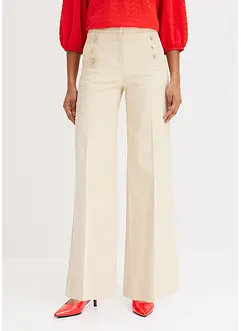 Twill broek met docoratieve knopen, bonprix