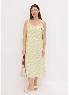 Midi jurk met ruches, bonprix
