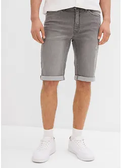 Stretch jeans bermuda met omgeslagen zoom, regular fit, bonprix