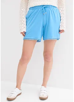 Jersey short in een viscosemix met een comfortabele band en kant, bonprix