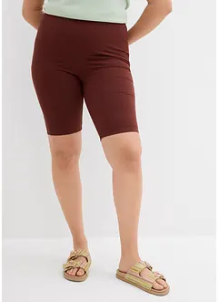 Comfortabele high waist biker short van geribde jersey, bonprix
