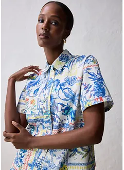 Overhemdblouse met zijde, bonprix