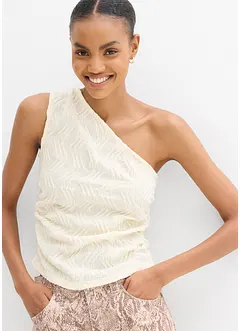 One shoulder top van gestructueerd materiaal, bonprix
