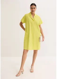 Wijde jurk van katoen met elegante plooi, bonprix