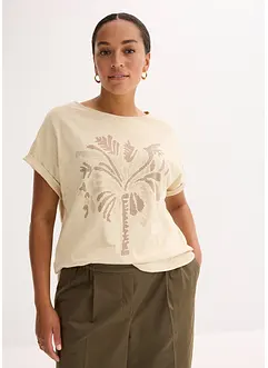 Katoenen shirt met studs applicatie, bonprix