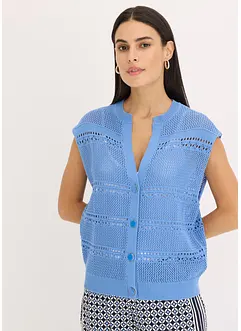 Ajour vest met korte mouwen, bonprix