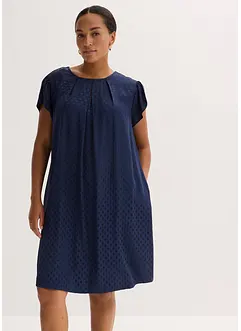 Jaquard jurk met elegante plooien, bonprix