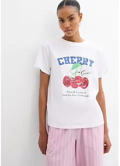 T-shirt met een print van biologisch katoen, bonprix