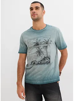 T-shirt in een verwassen look van biologisch katoen, bonprix
