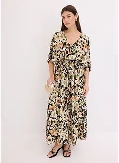 Maxi jurk met pailletten van soepele viscose, bonprix