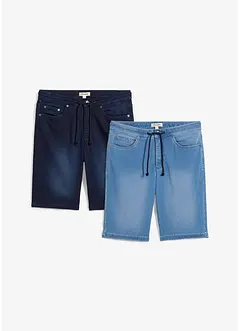 Sweat jeans bermuda regular fit (set van 2), bonprix