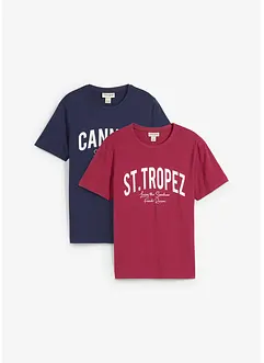 T-shirt van biologisch katoen (set van 2), bonprix