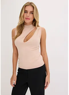 Gebreide top met cut-outs, bonprix