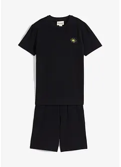 Jongens T-shirt en korte broek van biologisch katoen (2-dlg. set), bonprix