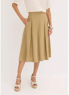 Plooirok van soepele viscose, bonprix