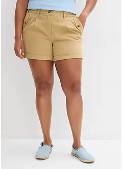 Twill short met hoge tailleband, bonprix