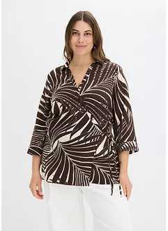 Kimono blouse in linnen look, bonprix