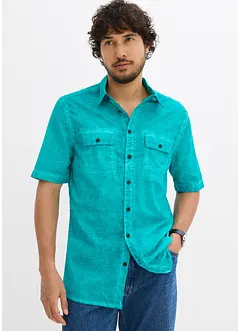 Overhemd met korte mouwen in washed out look, bonprix