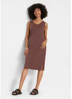 Jersey jurk met split, bonprix