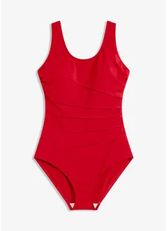 Corrigerend badpak met sierplooitjes, licht corrigerend, bonprix