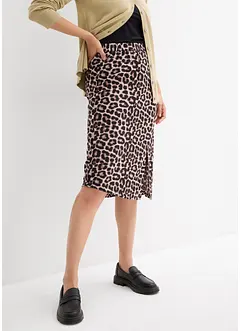 Rok met luipaardprint en split, bonprix