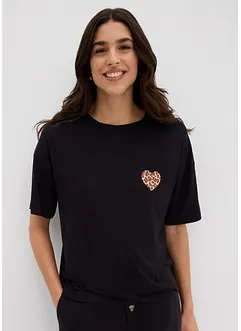 Cropped T-shirt met oversized schouders, bonprix