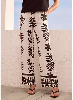 Gedessineerde broek van soepele viscose, bonprix