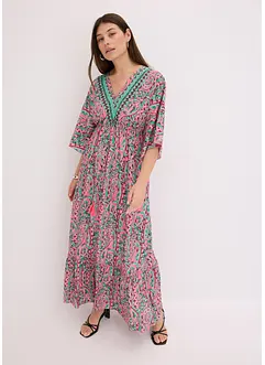 Gedessineerde maxi jurk van soepele viscose, bonprix