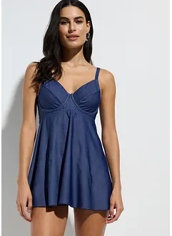 Lange tankini in jeanslook (2-dlg. set), bonprix