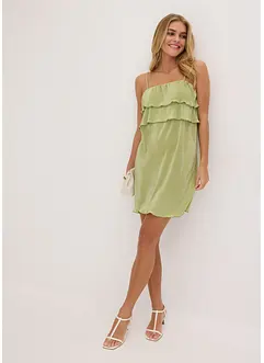 Jersey jurk met plissé, bonprix