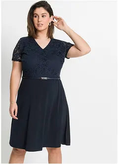 Jurk met riem, bonprix