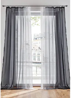 Gordijnen met gerecycled polyester en kleurverloop (set van 2), bonprix