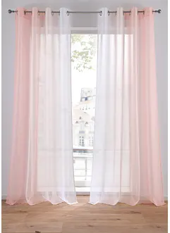 Gordijnen met gerecycled polyester en kleurverloop (set van 2), bonprix
