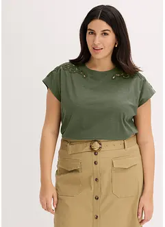 Shirt met kanten detail, bonprix