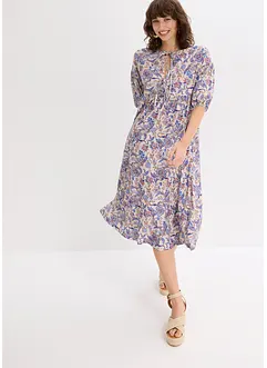 Jersey jurk met strikkoordjes, bonprix