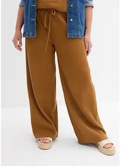 Gestructureerde broek van puur katoen, bonprix