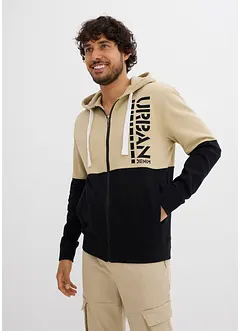 Sweatvest met capuchon van biologisch katoen, bonprix