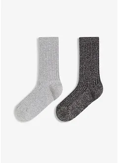 Sokken van biologisch katoen et met lurex (2 paar), bonprix
