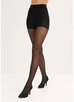Panty 30 den in netlook met stippen, bonprix