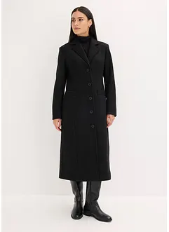Lange jas in wollen look, bonprix