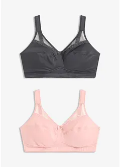 Steun bh zonder beugels met gewatteerde bandjes (set van 2), bonprix