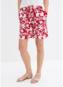 Wijde viscose short met high waist comfortband, bonprix