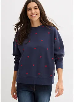 Oversized sweater met borduursel, bonprix