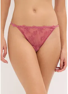 Tanga string met bloemenkant, bonprix