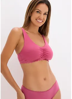 Bralette met katoen en kant (set van 2), bonprix