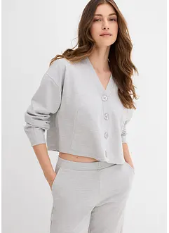 Sweatvest van licht glanzende viscosemix, bonprix