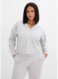 Sweatvest van licht glanzende viscosemix, bonprix